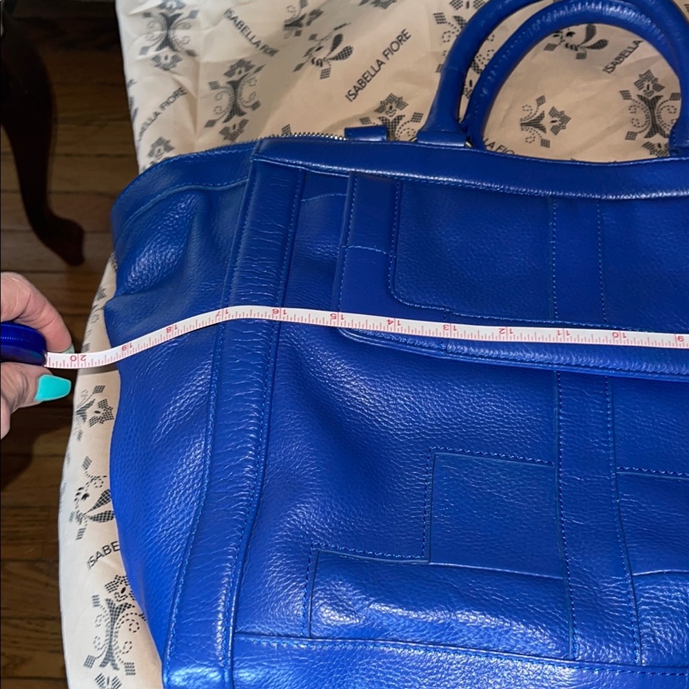 Blue Leather Women's Bag Isabella fiore - Picture 6 of 16